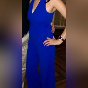 Express Royal Blue Wide Leg Jumpsuit
